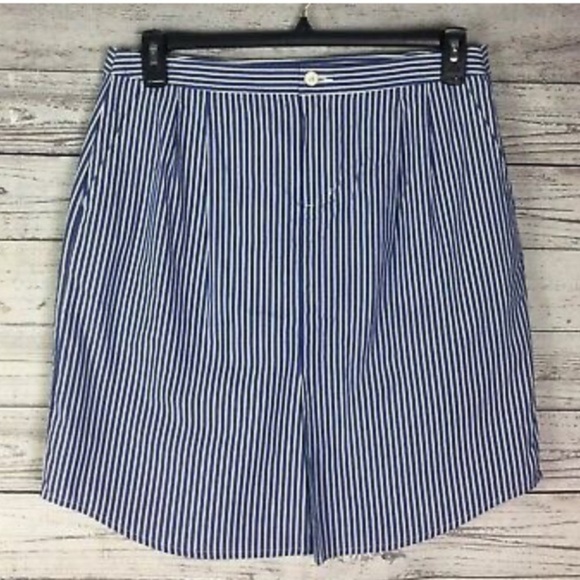 Banana Republic Blue and White Striped Mini Skirt - Picture 2 of 5